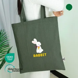 오코텍스리사이클 카키 컬러 라이트에코백 (38cm*42cm)