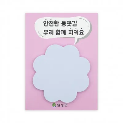 Blossom 꽃모양 칼선 점착 메모지 뒷대지형-50매