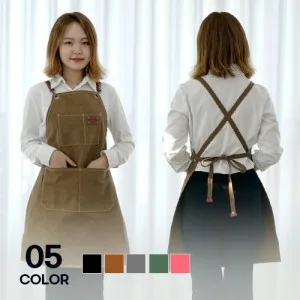 단체복 행사 클래식 모던 X형 고급 앞치마 남녀공용