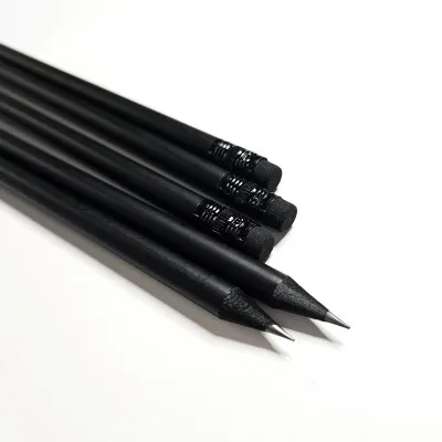 incolor 잘 써지는 무광 흑목 원형 연필 (B)